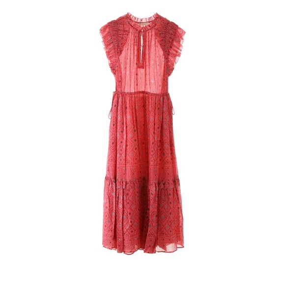 Ulla Johnson Linnea midi dress in hibiscus - Picture 2 of 11